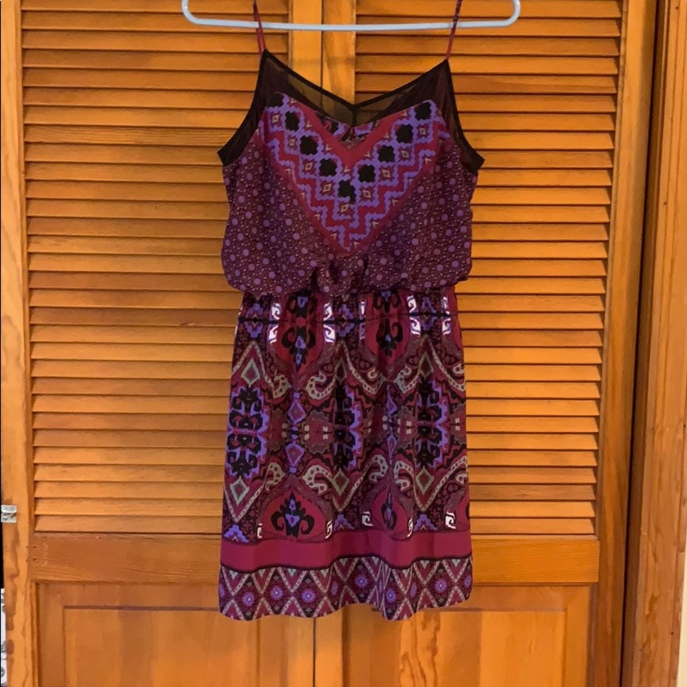 Express Purple Print Dress XS